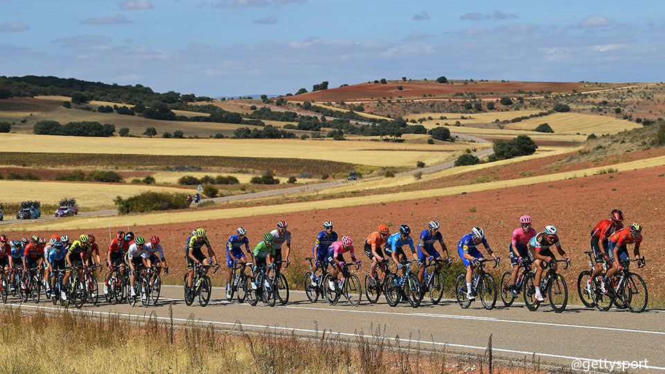 het peloton in de Ronde van Spanje