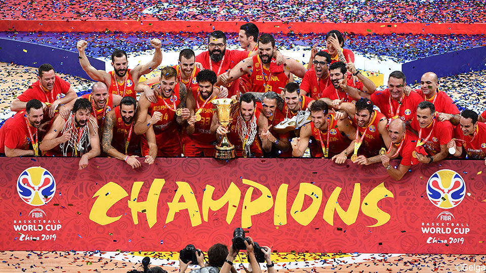 De Spanjaarden vieren hun tweede wereldtitel.
