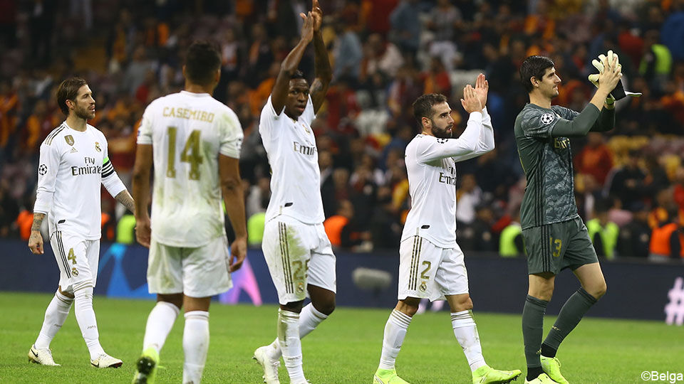 Onder meer dankzij een sterke Thibaut Courtois mocht Real Madrid vieren bij Galatasaray.