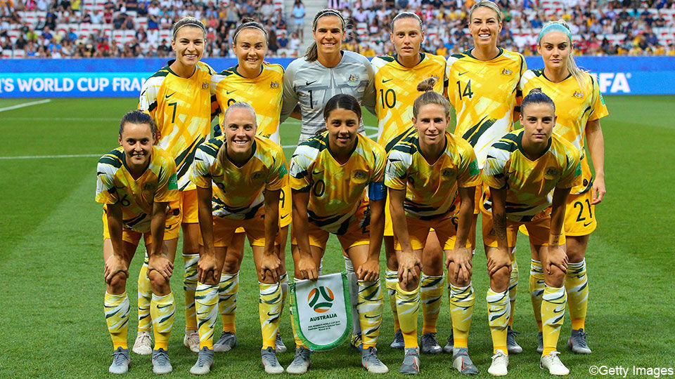 De Australische voetbalvrouwen, bijgenaamd de "Matildas".