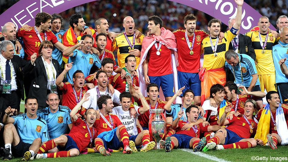 Ook voor het WK 2010 deed Spanje dat: toen won het na 30 op 30 het WK.