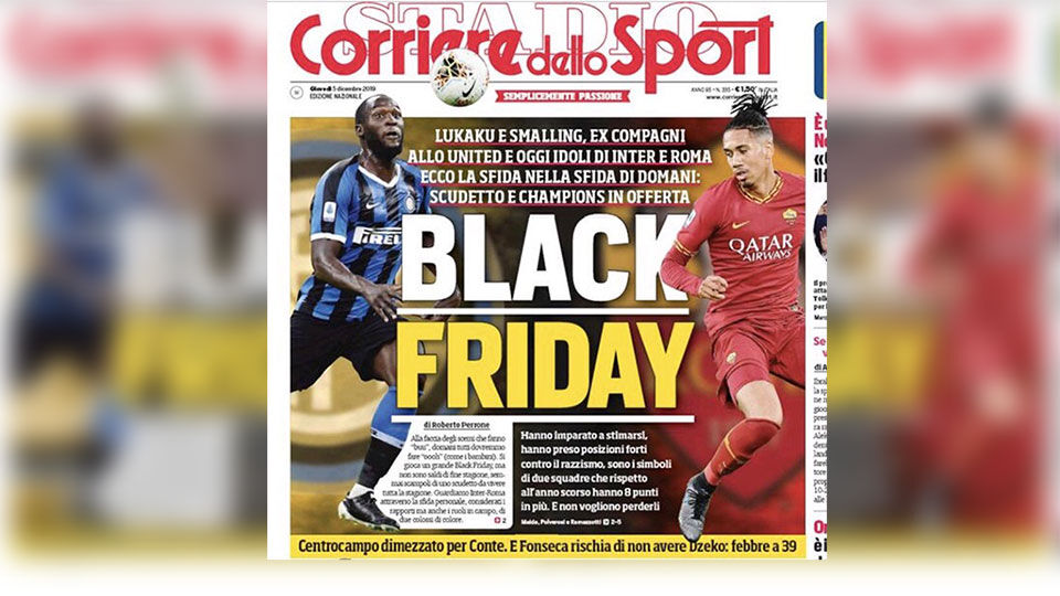 De bewuste voorpagina van de Corriere dello Sport.