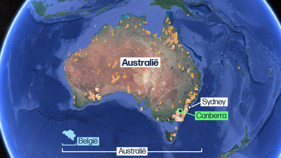 De Australische bosbranden in cijfers al 10 miljoen hectare opgebrand en 1,25 miljard dode De Australische bosbranden in cijfers al 10 miljoen hectare opgebrand en 1,25 miljard dode