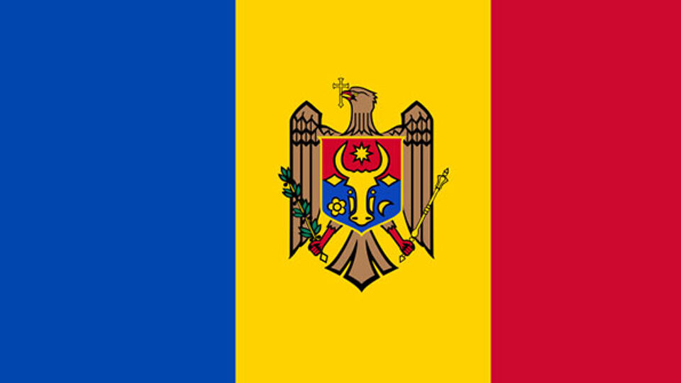 De vlag van Moldavië