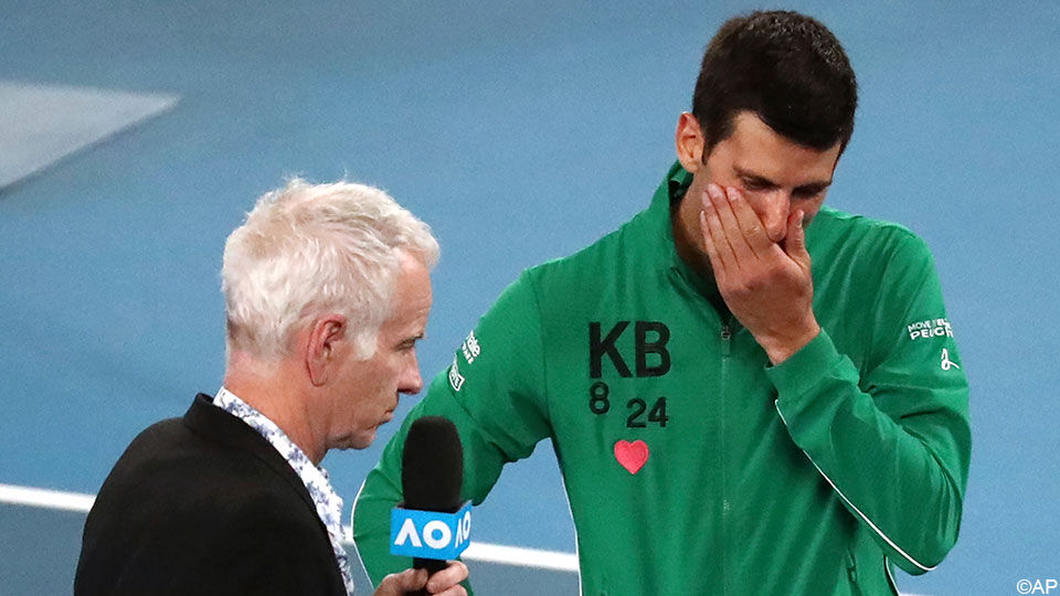 Novak Djokovic hield het niet droog toen hij over Kobe Bryant sprak.