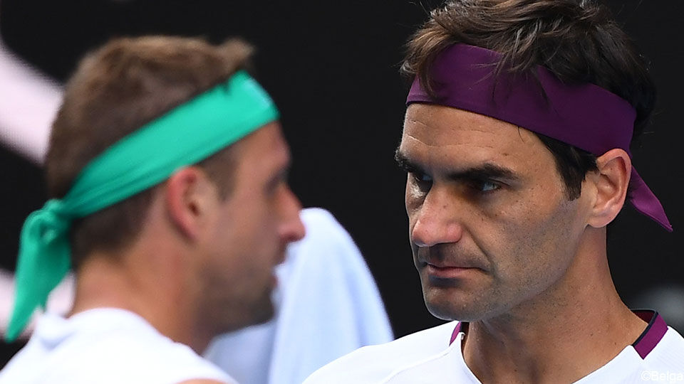 Tennys Sandgren en Roger Federer