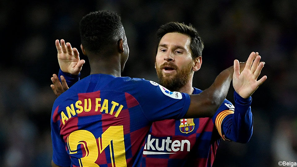 Ansu Fati en Lionel Messi