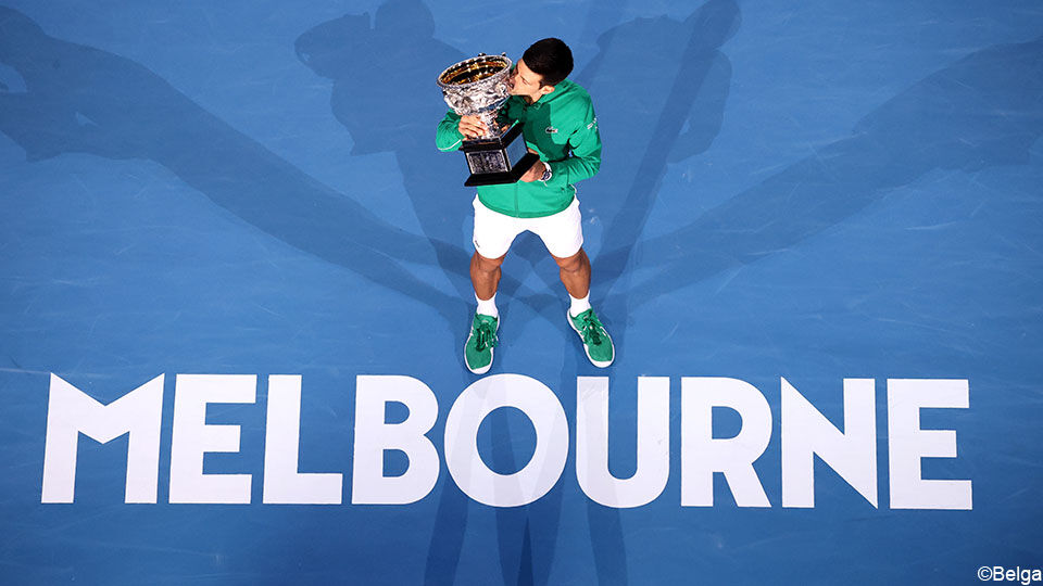 Novak Djokovic won dit jaar in Melbourne.