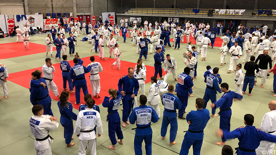 Tatami vol met judoka's, dit tafereel zullen we in september in Zagreb allicht niet zien.