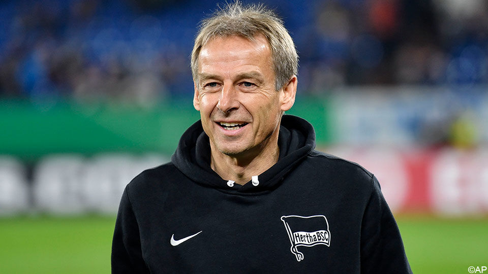 Jürgen Klinsmann als coach van Hertha.