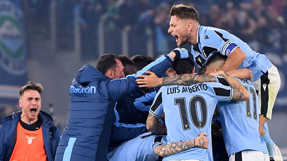 Lazio-spelers vieren