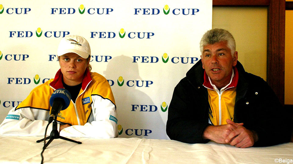 Kim Clijsters en Ivo Van Aken in 2002.