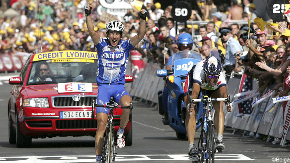 Mercado won in 2003 zijn 1e van 2 Tour-ritten door Garcia Acosta te kloppen in de sprint.