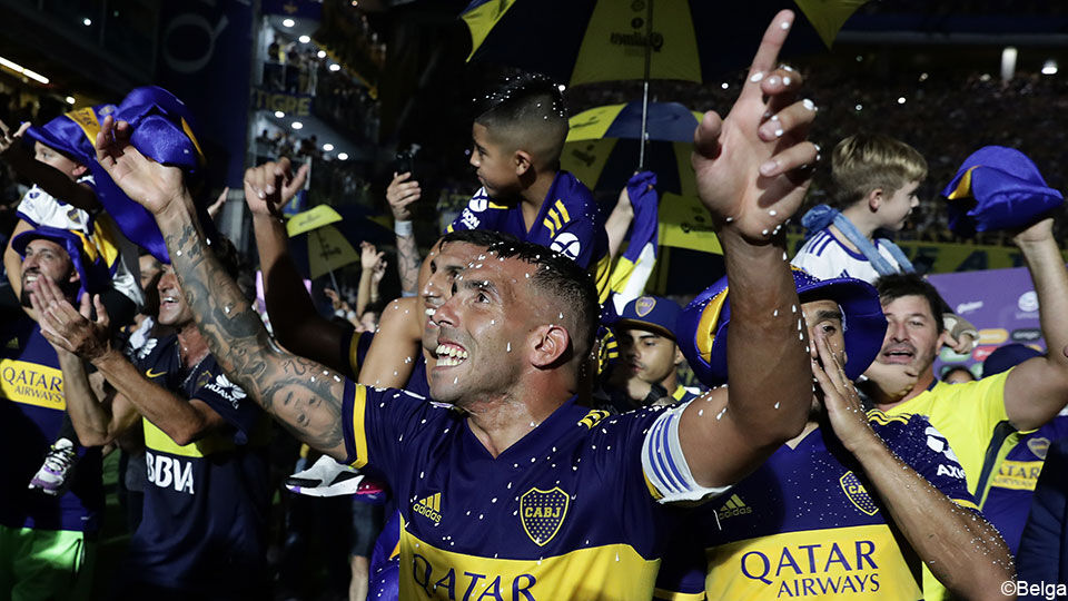 Tevez kroonde zich vorig seizoen nog tot kampioen met Boca Juniors.