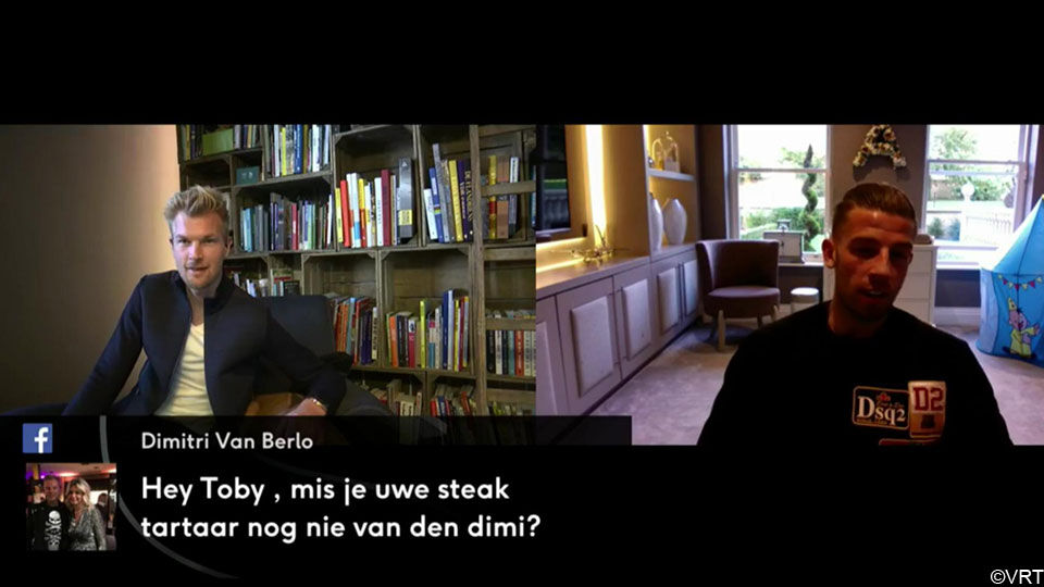 Toby Alderweireld in gesprek met Ruben Van Gucht.