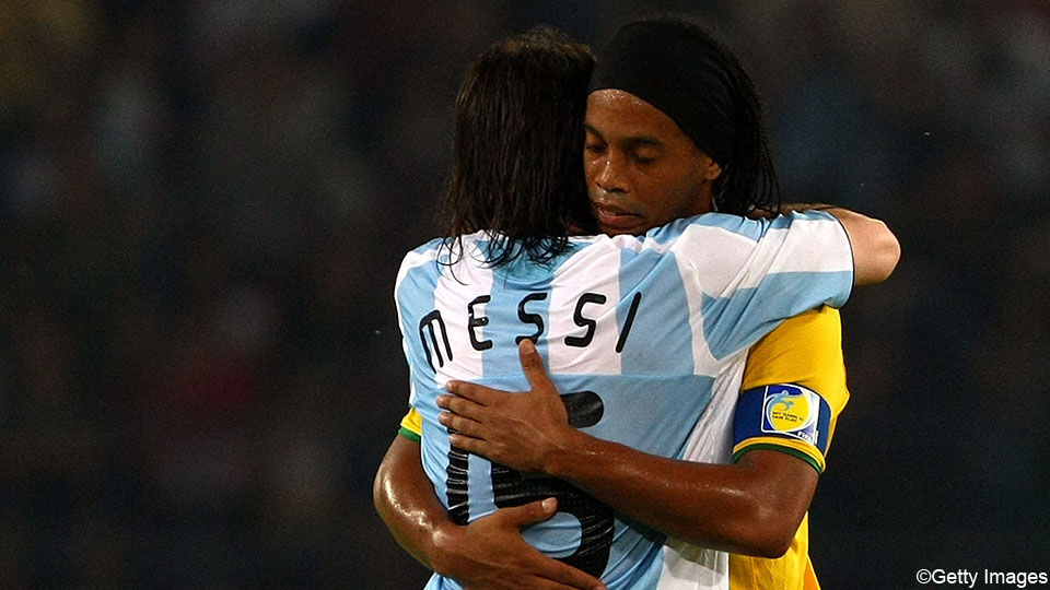Lionel Messi en Ronaldinho