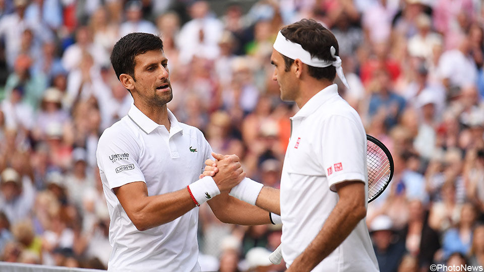 Novak Djokovic en Roger Federer