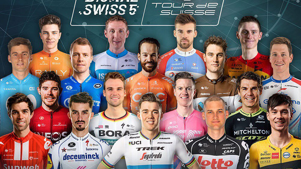 Een deelnemersveld tjokvol grote namen in de virtuele Ronde van Zwitserland.