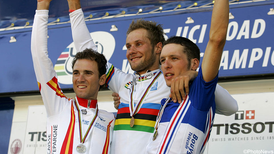 Alejandro Valverde, Tom Boonen en Anthony Geslin