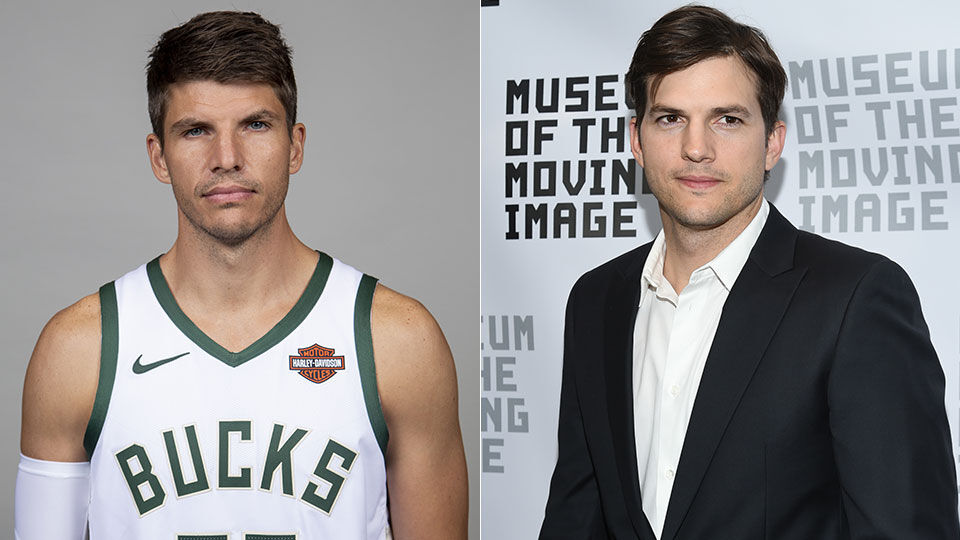 NBA-speler Kyle Korver en acteur Ashton Kutcher.