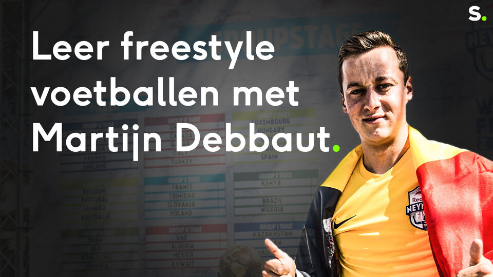 Freestyle voetballer Martijn Debbaut is Belgisch en Benelux kampioen panna.