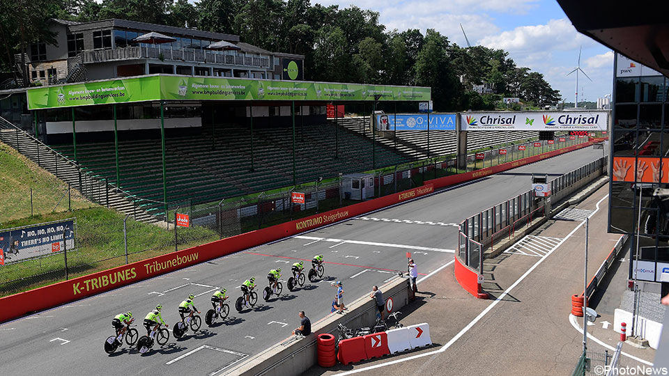 De renners zullen in juli enkele keren zoeven op het Circuit van Zolder.