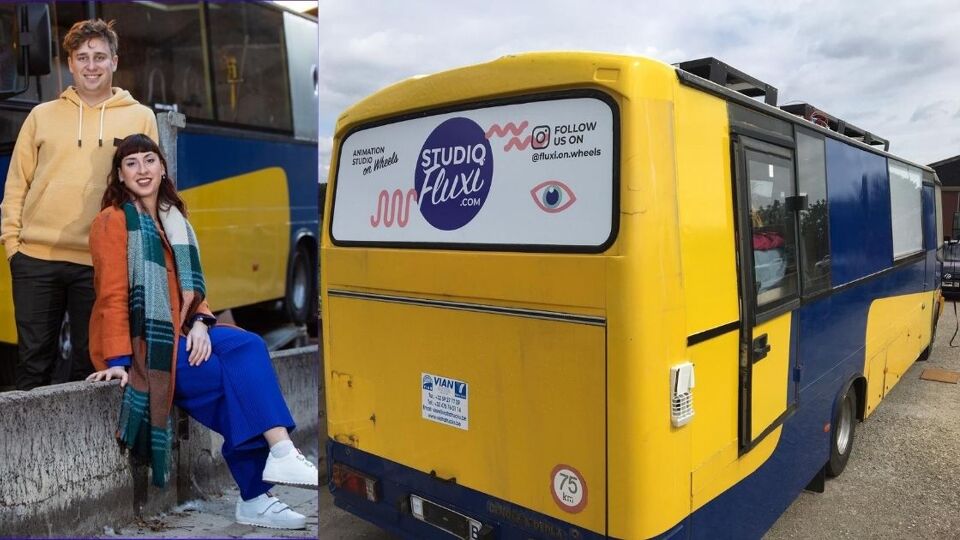 Jeroen en Dorien uit Oudsbergen werken én wonen in een schoolbus "We