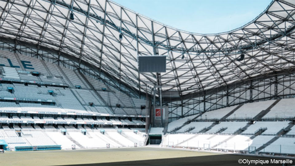 Het Stade Vélodrome van Olympique Marseille.
