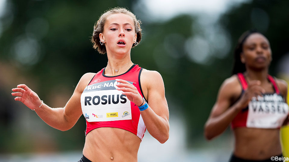Rani Rosius won ook op de Nacht van de Atletiek de 100 meter. 