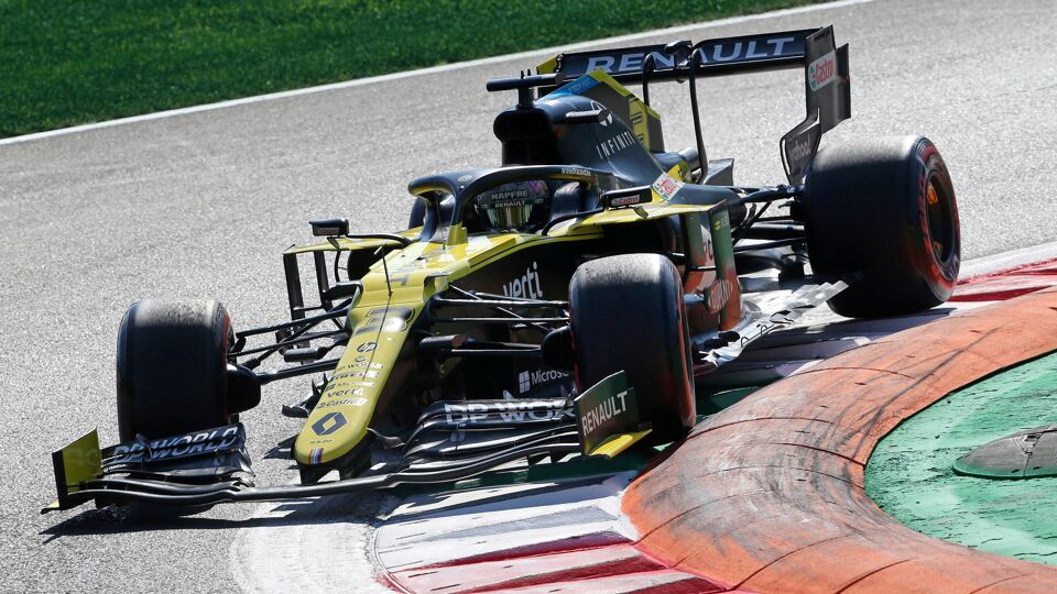 Daniel Ricciardo met een Renault in Monza dit weekend.