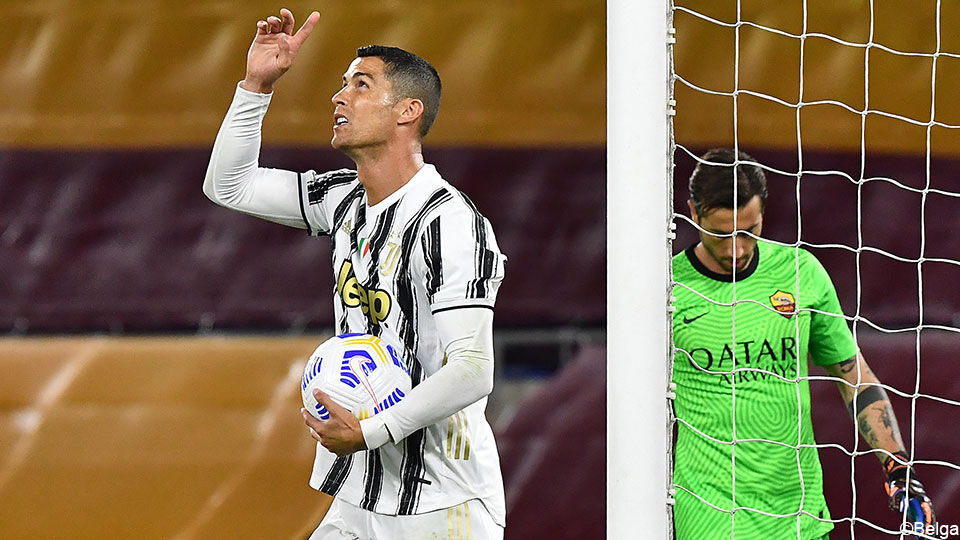 Cristiano Ronaldo scoorde 2x voor Juventus.