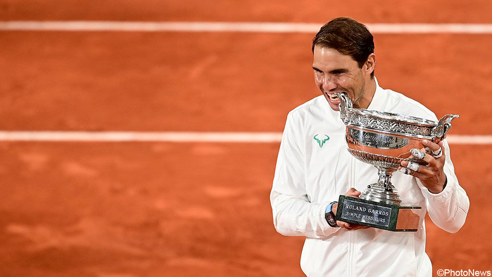 Rafael Nadal won dit jaar voor de 13e keer Roland Garros.