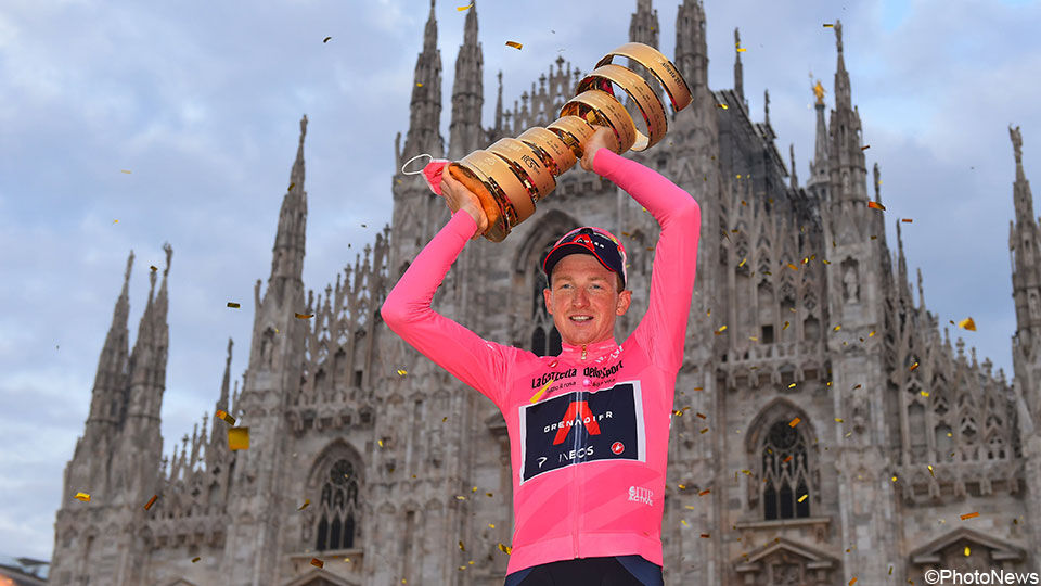 Geoghegan Hart won vorig jaar verrassend de Giro.