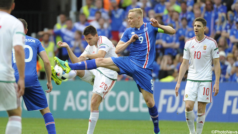 Hongarije en IJsland op Euro 2016.