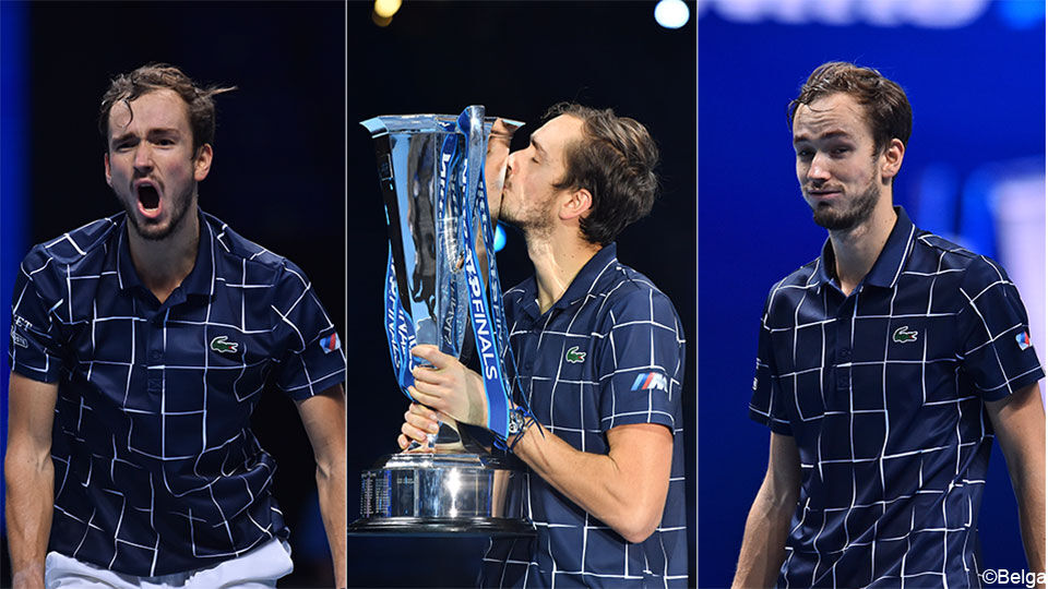 Daniil Medvedev veroverde gisteren de hoofdtrofee op de ATP Finals.