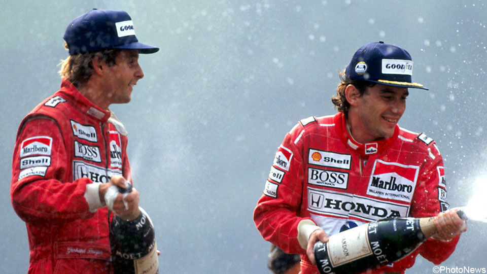 Gerhard Berger en Ayrton Senna