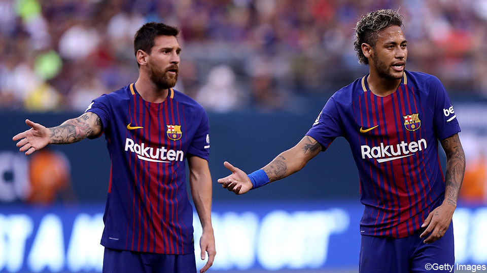 Messi en Neymar bij Barcelona