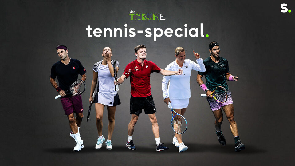 Roger Federer, Elise Mertens, David Goffin, Kim Clijsters en Rafael Nadal