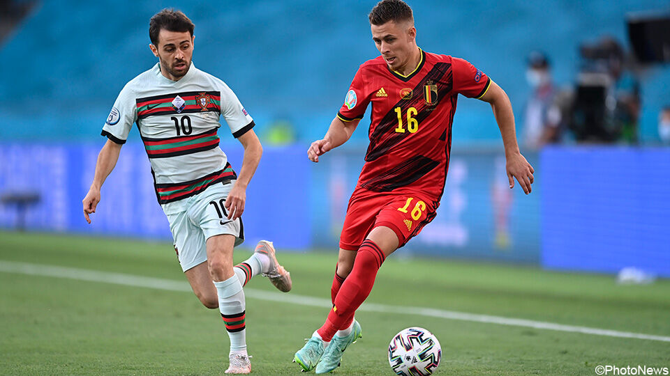 De kans is groot dat België in de kwartfinale uitgeschakeld wordt door Portugal.