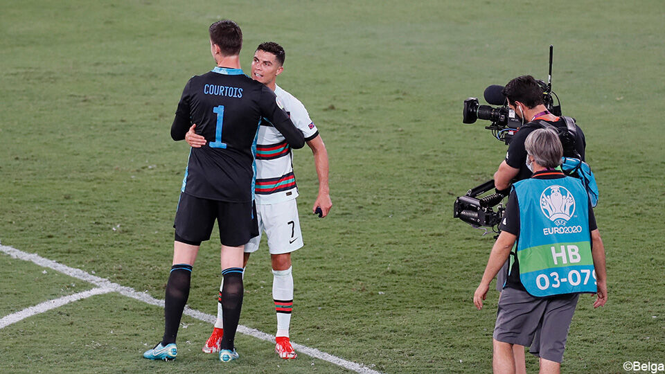 Thibaut Courtois en Cristiano Ronaldo