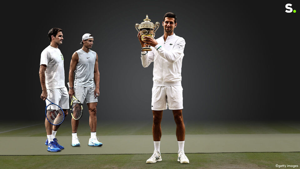 Roger Federer, Rafael Nadal en Novak Djokovic: samen goed voor 60 grandslamtitels.