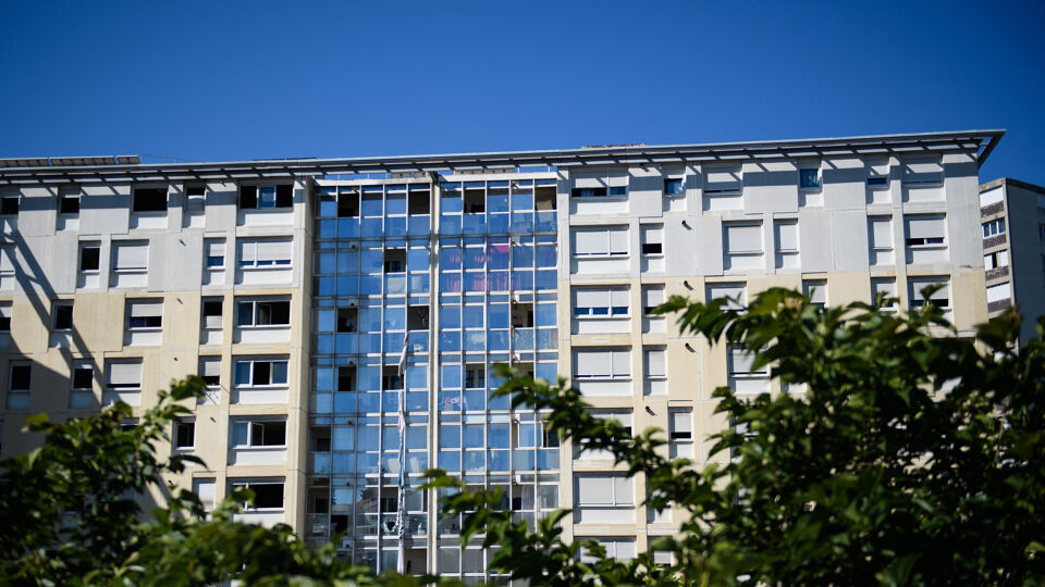 Marseille, flatgebouw 'cité des flamants' 