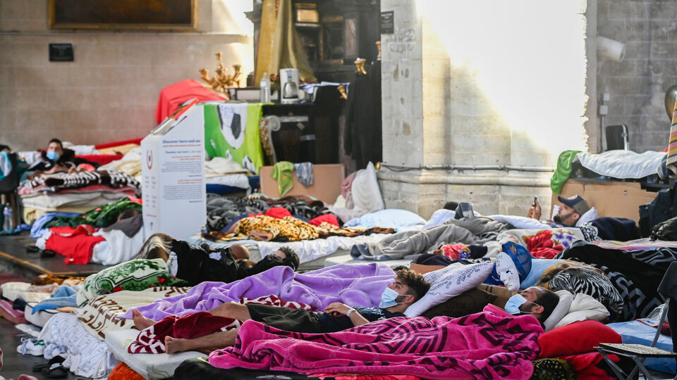 Foto van de hongerstakers op 31 mei.