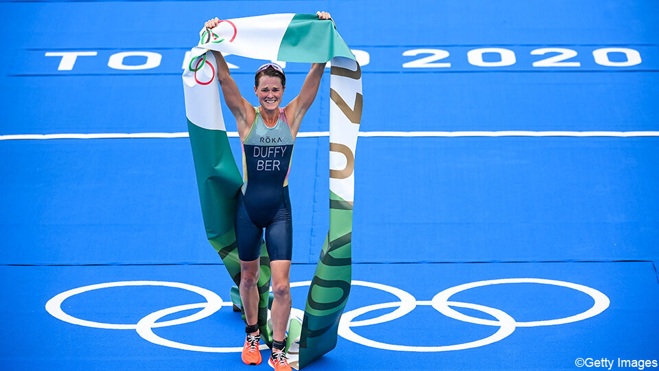 Flora Duffy is de olympische kampioene triatlon.