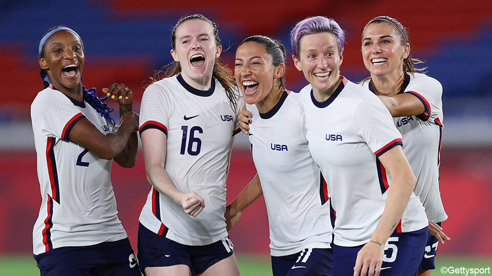 De Amerikaanse voetbalvrouwen mochten zegevieren.