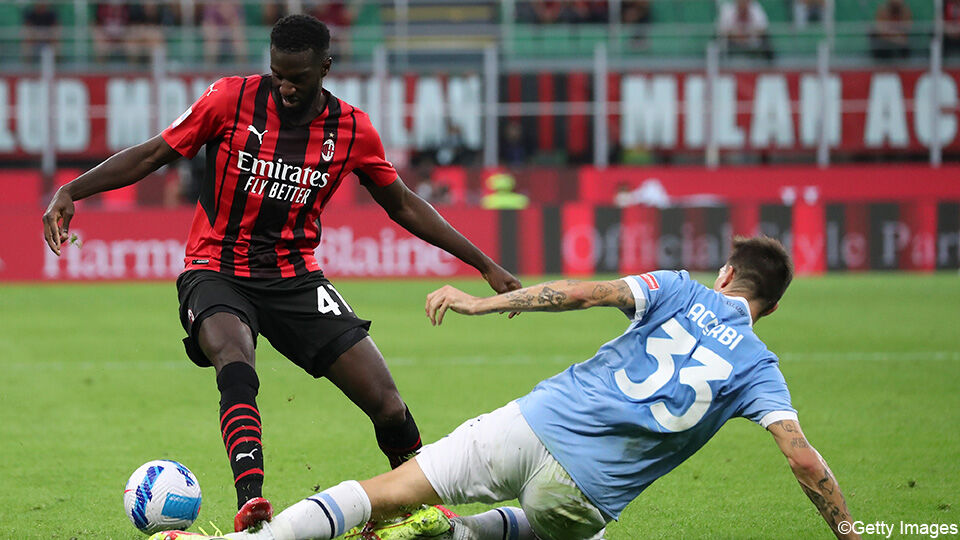 Bakayoko verzamelde tegen Lazio zijn eerste speelminuten voor Milan dit seizoen.