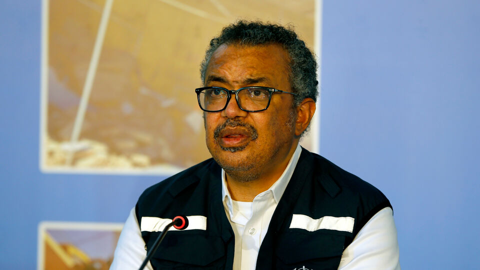 Voorzitter van de WHO dokter Tedros Adhanom Ghebreyesus