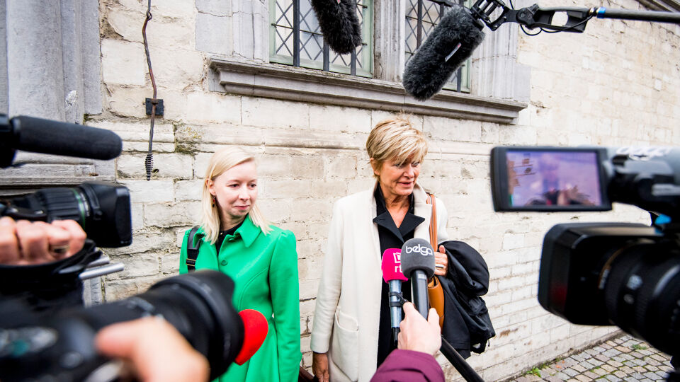 AdvocateArchiefbeeld: Christine Mussche (r), die samen met An-Sofie Raes (l) de burgerlijke partijen in de zaak-De Pauwvertegenwoordigt.