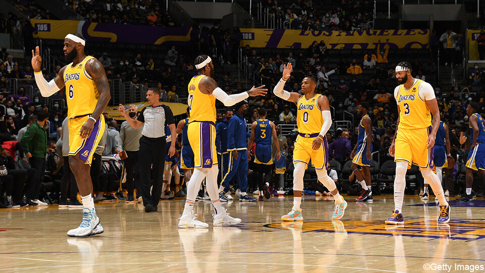 Tonnen ervaring bij de LA Lakers: LeBron James, Carmelo Anthony, Russell Westbrook en Anthony Davis.