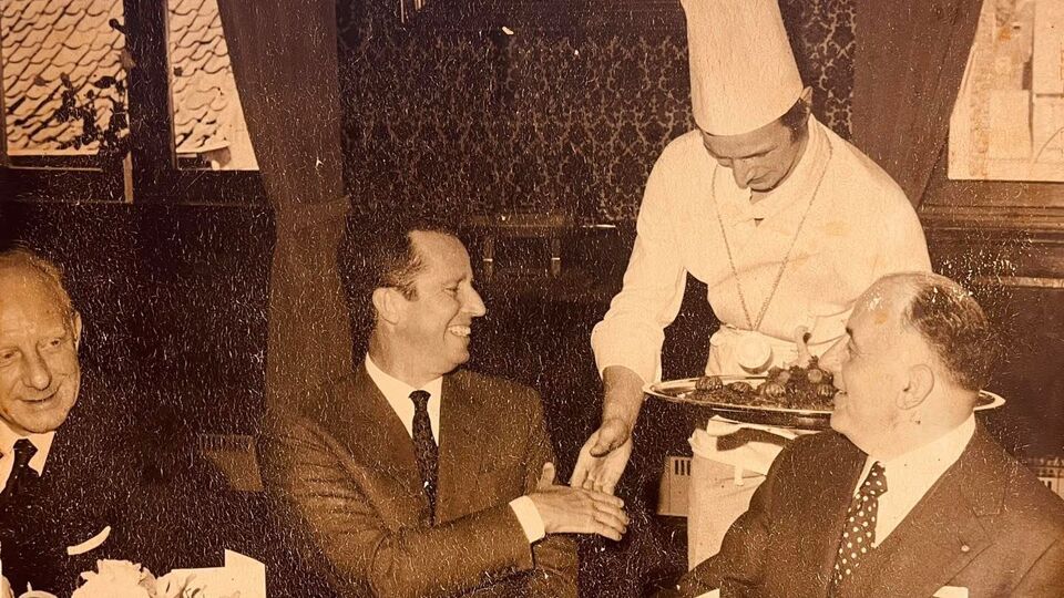 Felix Alen kookt voor koning Boudewijn in 1971